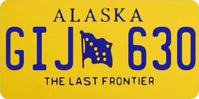 AK license plate GIJ630