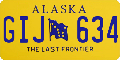 AK license plate GIJ634