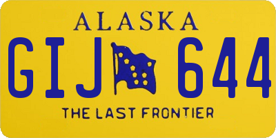 AK license plate GIJ644