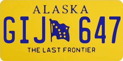 AK license plate GIJ647