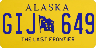AK license plate GIJ649