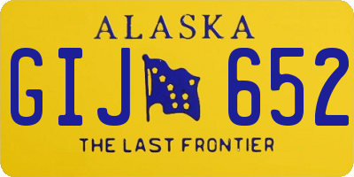 AK license plate GIJ652