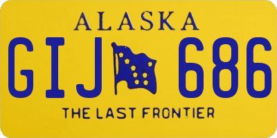 AK license plate GIJ686