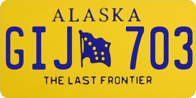 AK license plate GIJ703