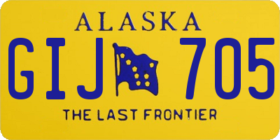 AK license plate GIJ705