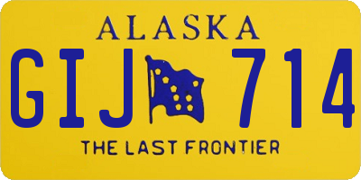AK license plate GIJ714
