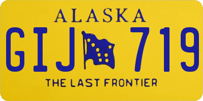 AK license plate GIJ719