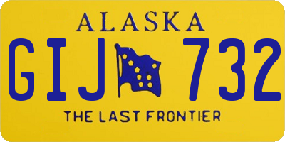 AK license plate GIJ732
