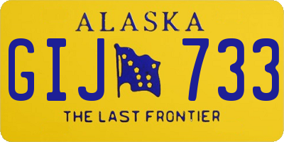 AK license plate GIJ733