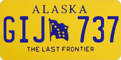 AK license plate GIJ737
