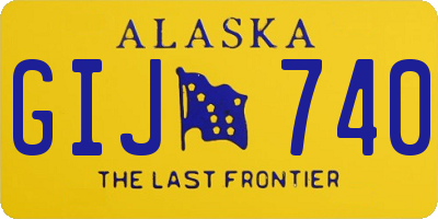 AK license plate GIJ740