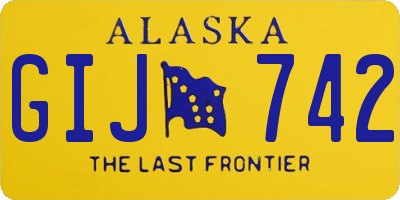 AK license plate GIJ742