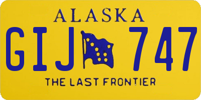 AK license plate GIJ747