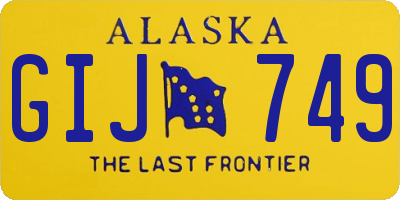 AK license plate GIJ749