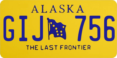 AK license plate GIJ756