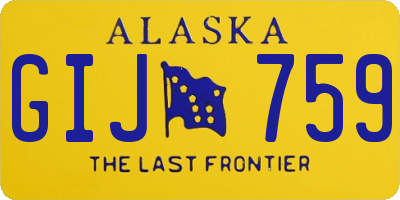 AK license plate GIJ759