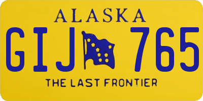 AK license plate GIJ765