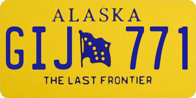 AK license plate GIJ771