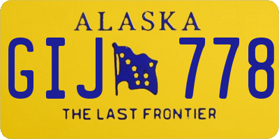 AK license plate GIJ778
