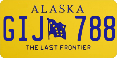 AK license plate GIJ788