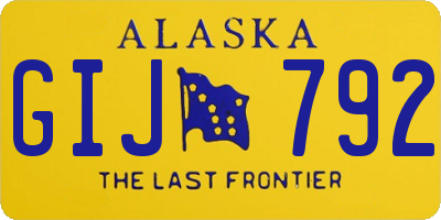 AK license plate GIJ792