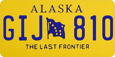 AK license plate GIJ810