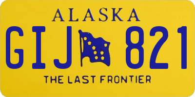 AK license plate GIJ821