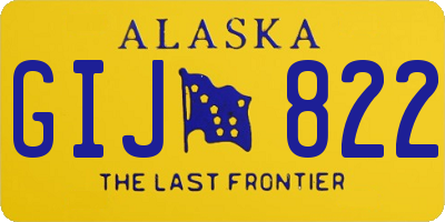 AK license plate GIJ822
