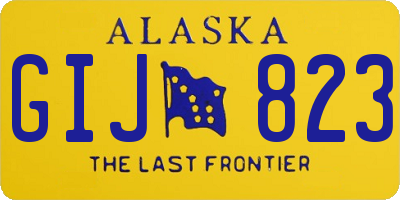 AK license plate GIJ823