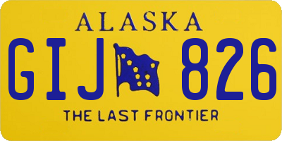 AK license plate GIJ826