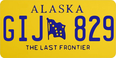 AK license plate GIJ829