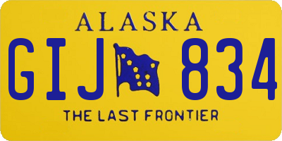 AK license plate GIJ834