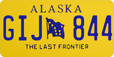 AK license plate GIJ844