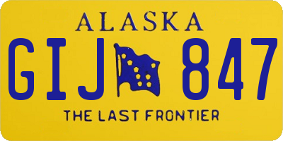 AK license plate GIJ847