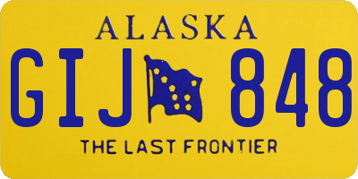 AK license plate GIJ848