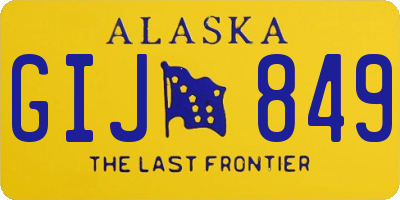 AK license plate GIJ849