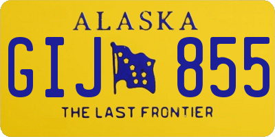AK license plate GIJ855