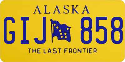 AK license plate GIJ858