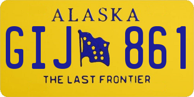 AK license plate GIJ861