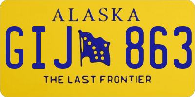 AK license plate GIJ863