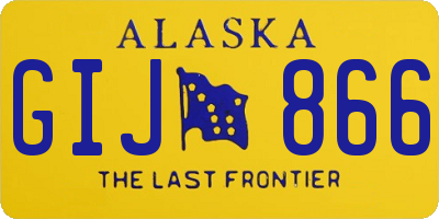 AK license plate GIJ866