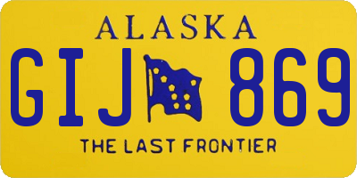 AK license plate GIJ869
