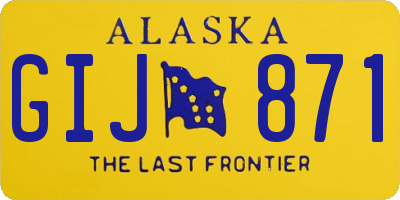 AK license plate GIJ871