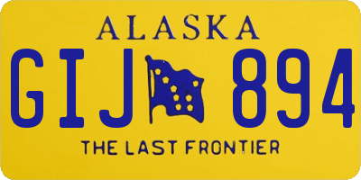 AK license plate GIJ894