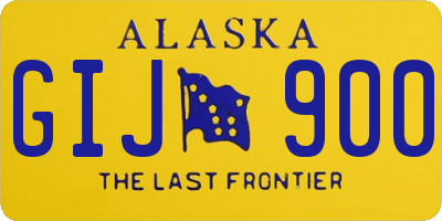 AK license plate GIJ900