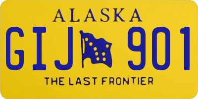 AK license plate GIJ901