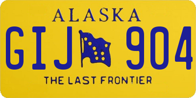 AK license plate GIJ904