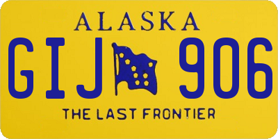 AK license plate GIJ906