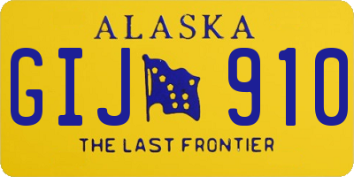 AK license plate GIJ910