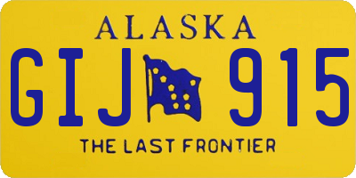 AK license plate GIJ915